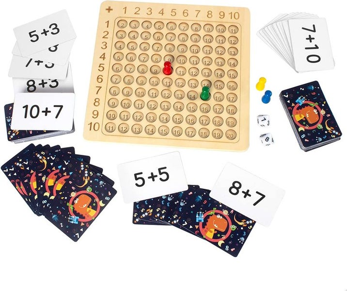 Montessori Wooden Addition Board Game Math Educational Learning 3665101 Carousel 1