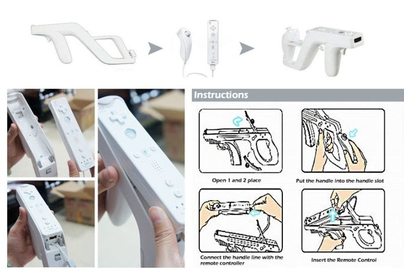 2pcs Zapper Gun for Nintendo Wii 3652101 Carousel 8
