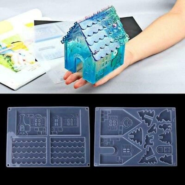 Resin Moulds Silicone Christmas House Molds I1080WT0 Carousel 16