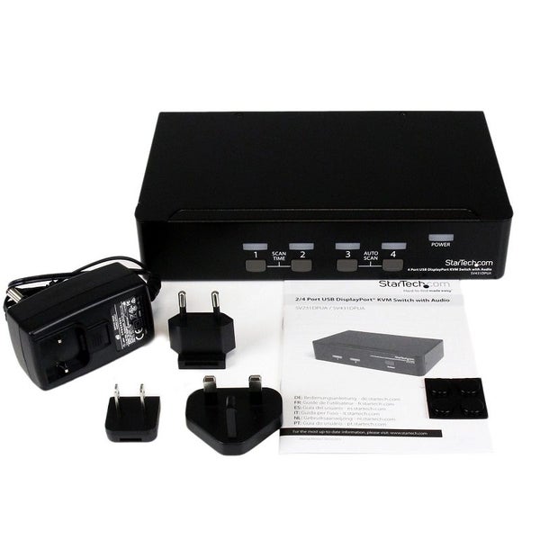 StarTech.com SV431DPUA 4 Port USB DisplayPort KVM Switch Carousel 4