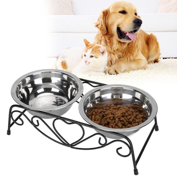 Elevated Pet Food Water Bowl Dog Cat Feeder 3664701 Carousel 2