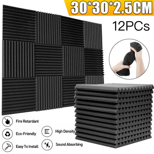 Studio Acoustic Foam Sound Absorbtion Proofing Panels Wedge Soundproof Carousel 1