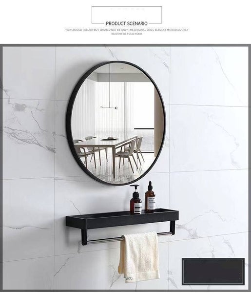 SALE! Bathroom Mirror for Wall with Black Frame 800/900mm Carousel 1