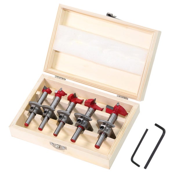 New 5Pcs Adjustable Positioning Drill 15/20/25/30/35mm Forstner Bits Afterpay Carousel 1