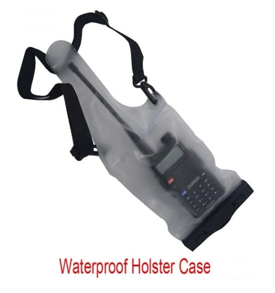 TECHOMAN Waterproof Bag Cover for Handhelds / Walkie Talkies - Light Grey Colour Carousel 1
