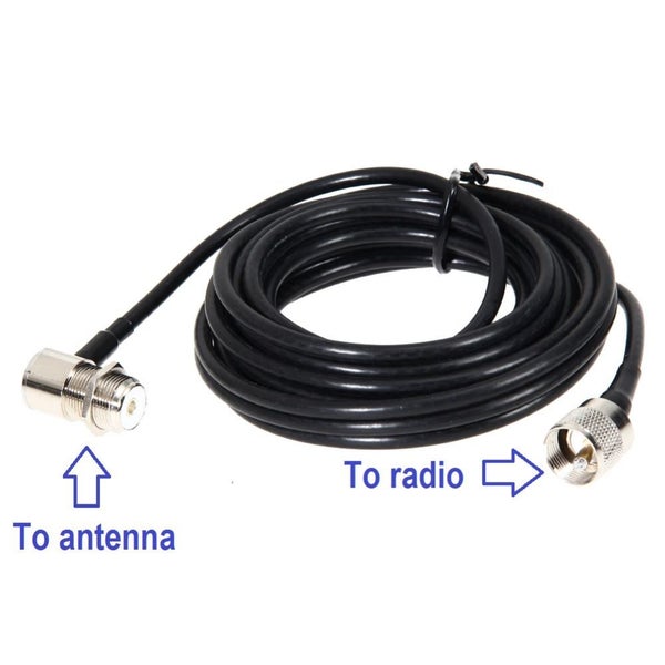 TECHOMAN 10 Metre Antenna Cable with SO239 on Base and PL259 for Radio Carousel 2