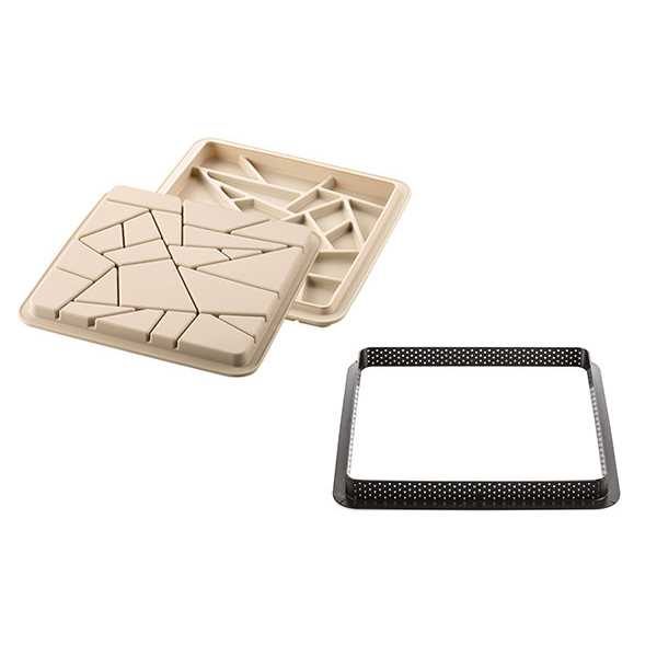 Silikomart Kit Tarte Liberty Set Ring + Silicone Grey Carousel 1