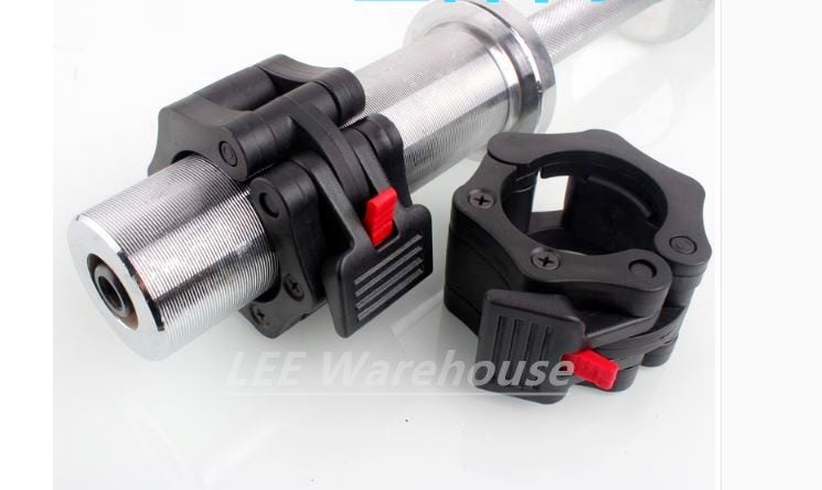 Olympic Barbell Clamps Bar Locks Collar Clips 2PCS Black Only Carousel 2
