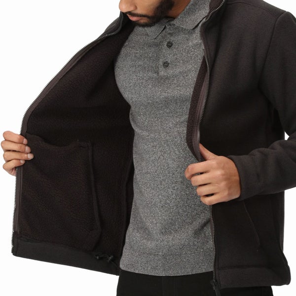 Regatta Mens Garrian II Full Zip Sherpa Lined Fleece Jacket - Ash - 3XL Carousel 4