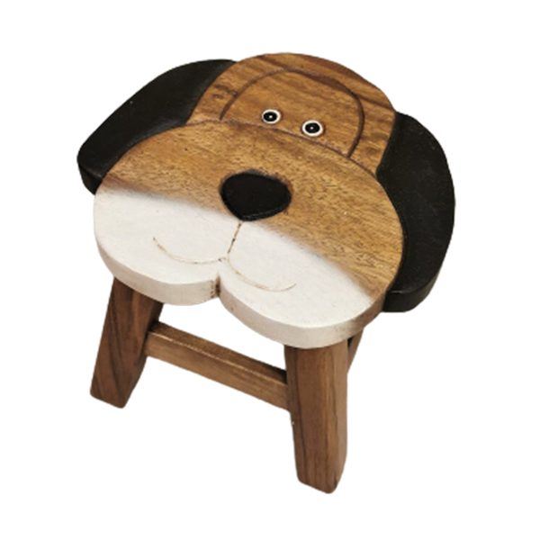 Kids Wooden Stool Dog Carousel 1