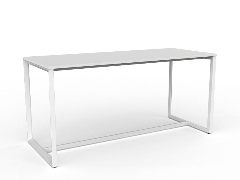 Knight's Anvil Bar Leaner Table 2200mm x 900mm - White Frame (Choice of Workt... Carousel 1
