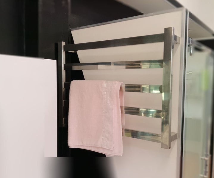 Heated Towel Rail 5 Bar Thick Square Lennox Bathroom CHCH Carousel 2