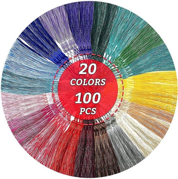 Pendant Tassel DIY Keychain Silky Tassels Jewellery Making x 100 I1427MZ0 Carousel 1