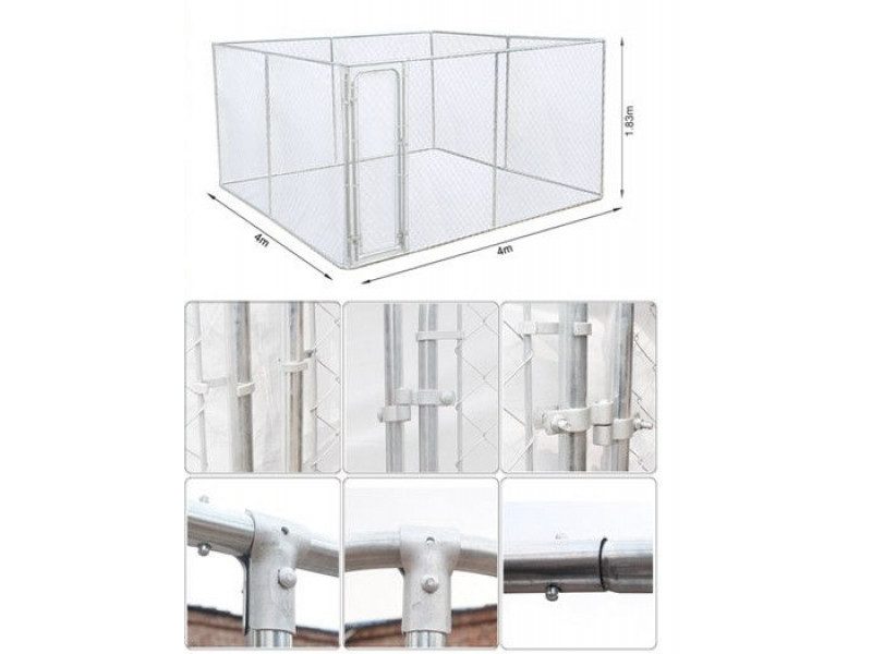 Dog Kennel Run 4m x 4m Carousel 1
