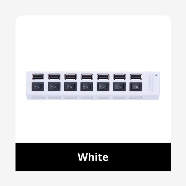 USB HUB USB Switch Hub 2.0 Adapter High Speed Multi 7 Ports Hub USB Carousel 1