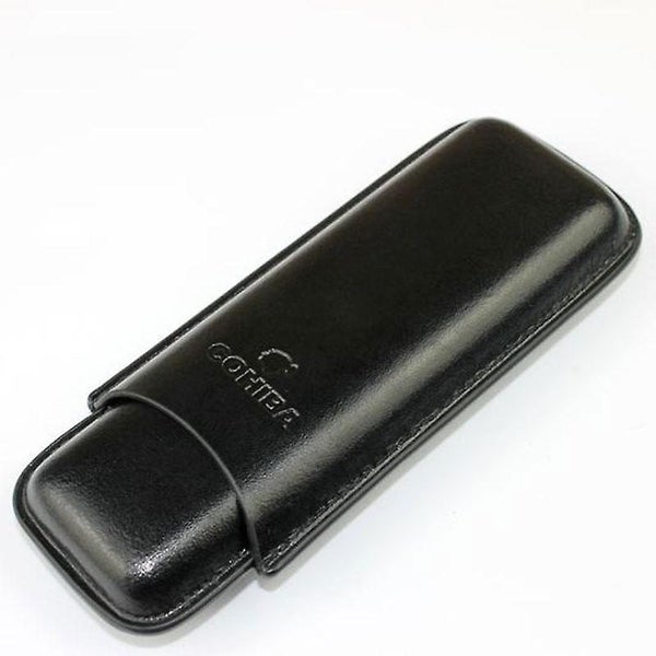 Leather Humidor Holster Mini Travel Humidor Holds 2 Cigar Tubes