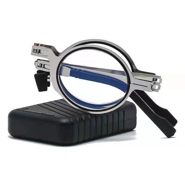 Men Ultra Light Titanium Material Screwless Foldable Anti-Blue Reading Glasses Carousel 1