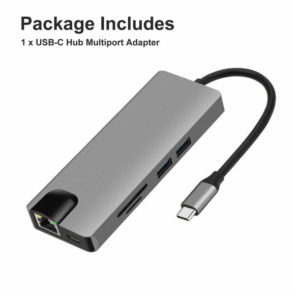 Type C To USB-C HDMI USB VGA SD TF Card Reader Hub Adapter Carousel 8