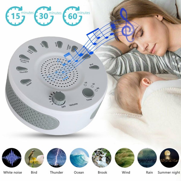 LED Nature Fan Sounds White Noise Machine for Sleeping Home Sleep Sound Therapy Carousel 1