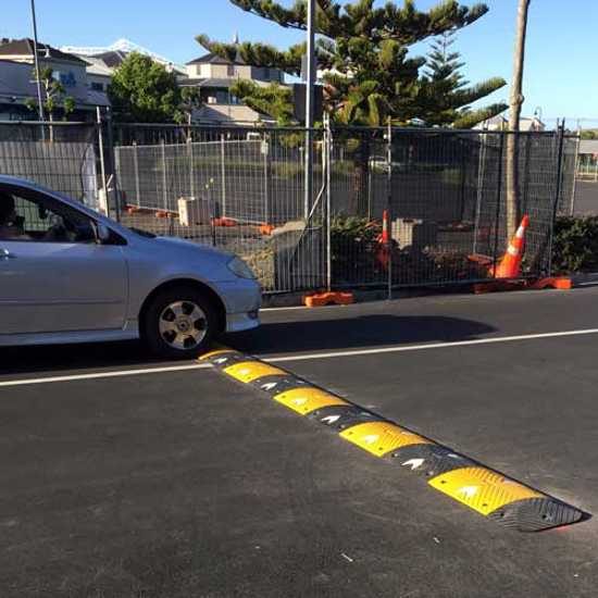 Speed Hump End Cap - Heavy Duty - Black-H75mm (Each) Carousel 2