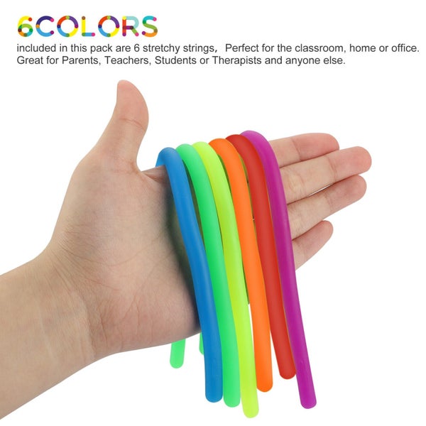 Monkey Noodle Stretchy String Sensory Fidget Pull Toys Pull Kids Autism ADD Carousel 2