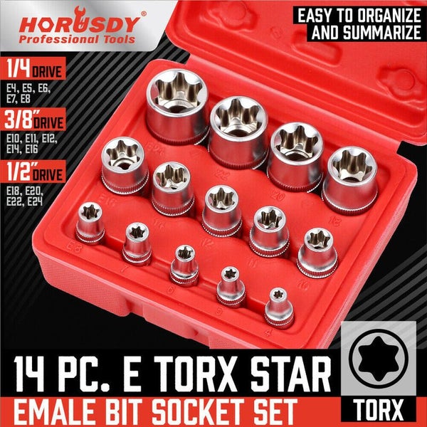 HORUSDY Torx Socket Set Female Start Bit Set 2037222 Carousel 1