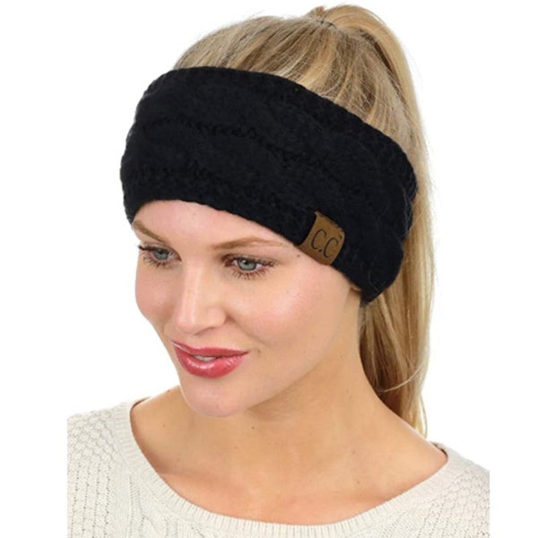 Knit Headband Head Wrap Ear Warmer I0979BK0 Carousel 1