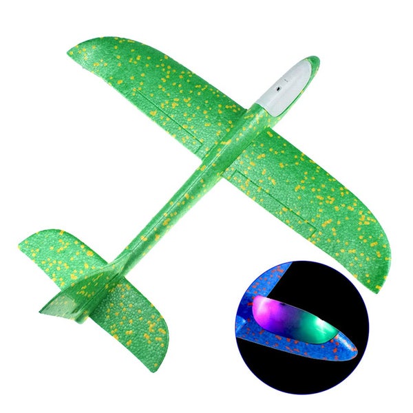 Foam Hand Throwing LED Airplanes Toy LED Flight Glider Planes Carousel 1