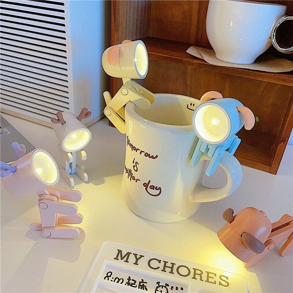 LED Night Light Mini Cute Pet Puppy Light Ins Folding Mini Led Table Carousel 7