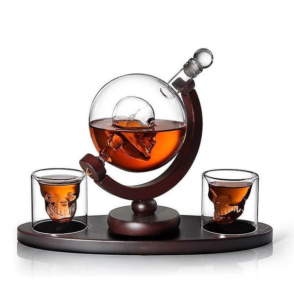Glass Skull Bottle Set Whiskey Home Bar Decor Red Wine Decanter63620031990787111
