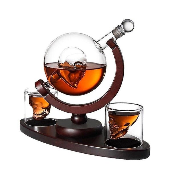 Glass Skull Bottle Set Whiskey Home Bar Decor Red Wine Decanter63620031990787112