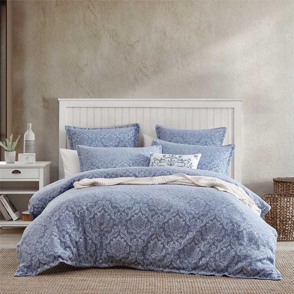 Private Collection Monterey Wedgwood Quilt Cover S / K 3pc Carousel 1
