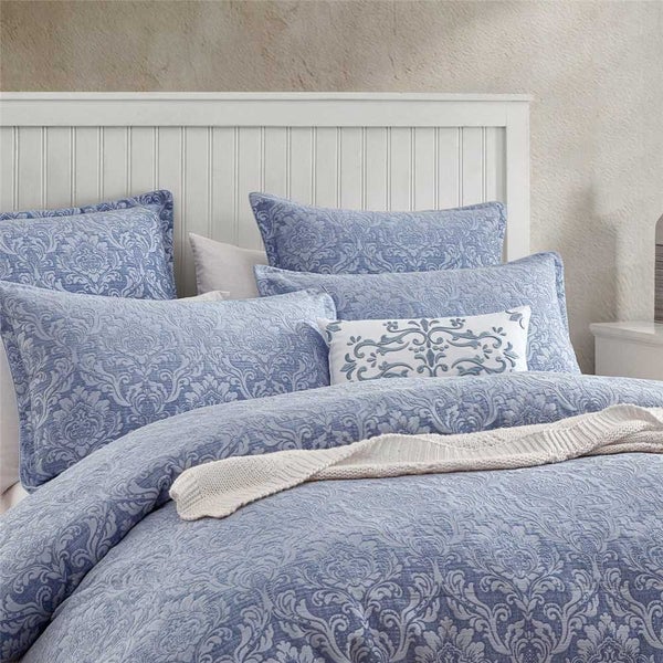 Private Collection Monterey Wedgwood Quilt Cover S / K 3pc Carousel 2