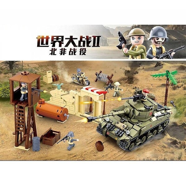 Classic MOC WW2 Army Figures Bricks World War II North Africa Military Boys Carousel 5