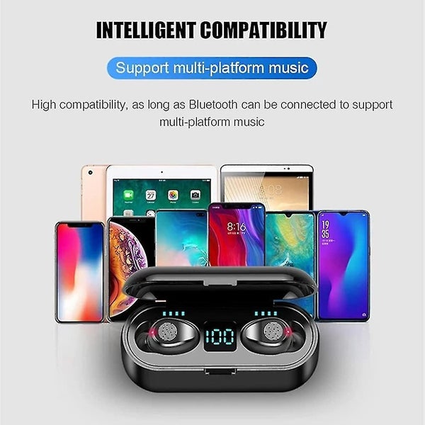 True Wireless Earbuds, Upgraded Bluetooth 5.0 Chip F9, Touch Control in-Ear Carousel 5