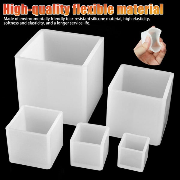 Square Cube Silicone Mould Epoxy Resin Molds DIY Pendants Making Craft Carousel 2