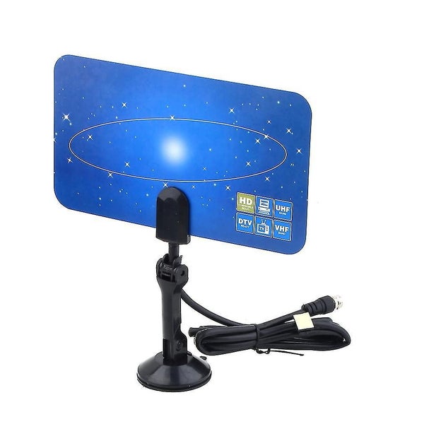 Digital Indoor Tv Antenna Hdtv Dtv Box Ready Hd Vhf Uhf Flat Design High Gain Carousel 2