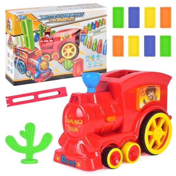 Automatic Laying Domino Brick Train Car Set Sound Light Kids Girl Boys|Domino Carousel 1