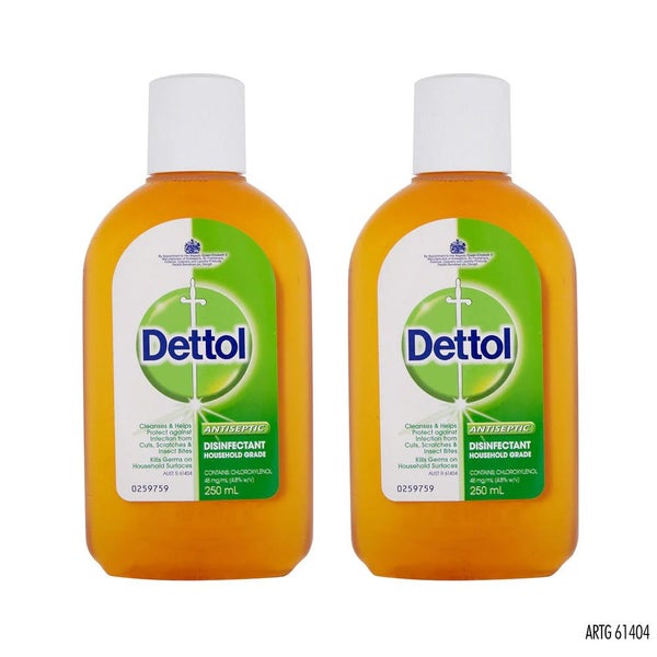 2 x Dettol Antiseptic Disinfectant Household Grade 250ml Carousel 1