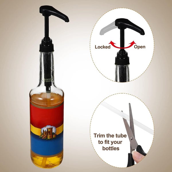 4Pack Syrup Pump Dispenser Pumps For 750ML Bottles-White Carousel 2