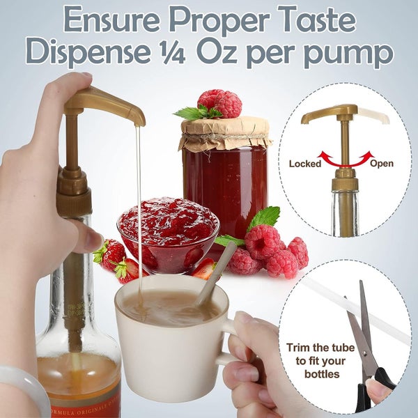 4Pack Syrup Pump Dispenser Pumps For 750ML Bottles-White Carousel 9
