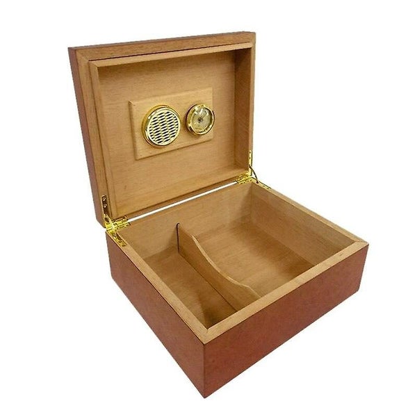 Hand -made wooden cigar box cigar box with humidity meter accessories Carousel 1