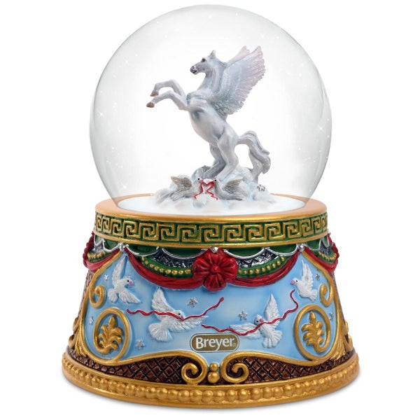 Breyer Holiday Flight Musical Snow Globe Carousel 1