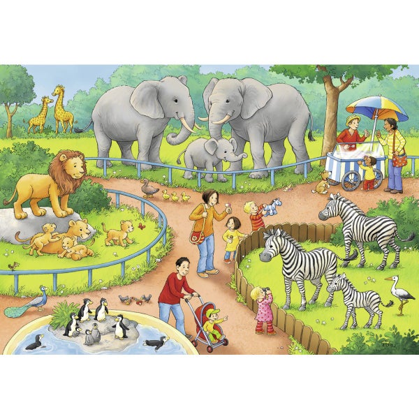 Ravensburger A Day at the Zoo Puzzle 2 x 24pc Carousel 2