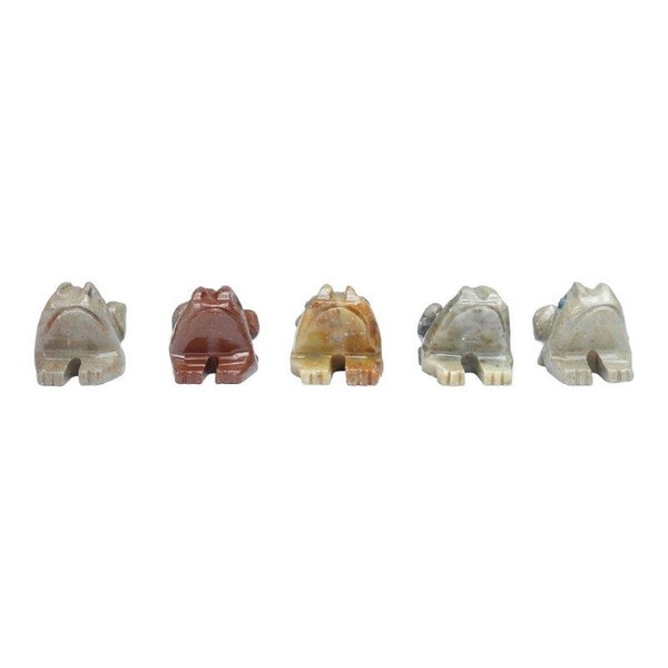 Frog Soapstone Carving - Set of 5 Carousel 3