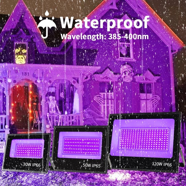 30W LED Black Lights,Blacklight Flood Light with Plug Outdoor62988860022658113