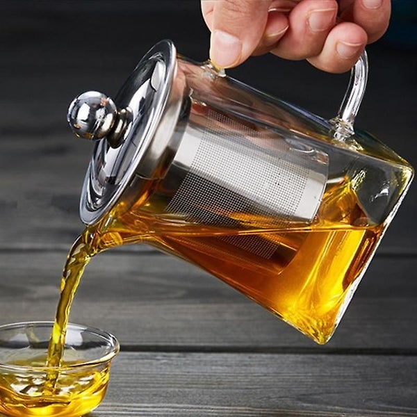 Heat Resistant Glass Teapot Gas Stove Induction Cooker Kung Fu Teapot Carousel 1