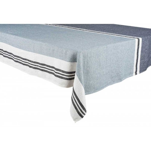 Harmony Linen Trevise Tablecloth Blue Stone 170x300cm Carousel 1