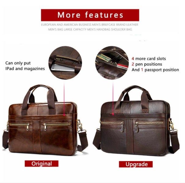 Genuine Leather Bag Briefcase Laptop Bags E0402LC0 Carousel 12