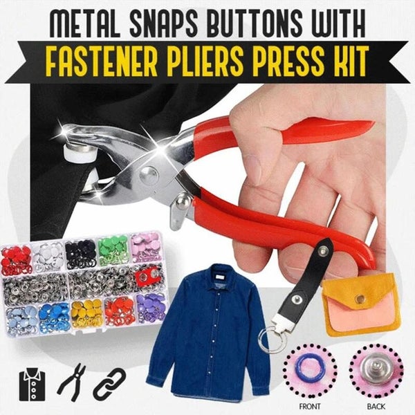 100 Sets Metal Snap Buttons Snap Fasteners Kit with Tool i2071CF0 Carousel 12